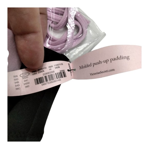 Victoria's Secret 32C The Flirt Bandeau Colorblock Swim Top Z34UN Molded Push Up - Picture 5 of 8